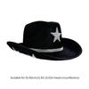 Shining Crystal Star Hat for Women Men Music Festival Hat with Five Pointed Star Pattern for Adult Stage Performances