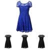Elegant New Women's Floral Lace Short Sleeve Cocktail Evening Party Mini Dress