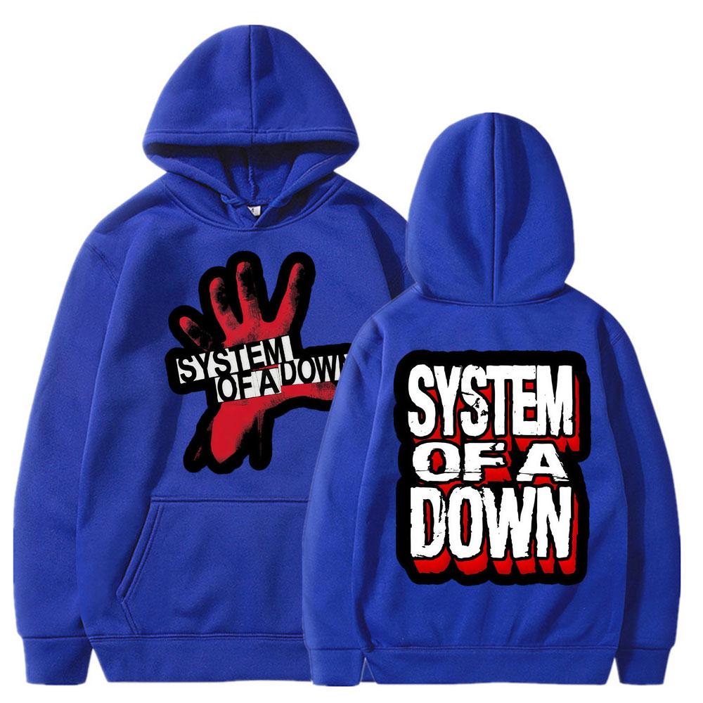 Vintage Band System of A Down Graphic Hoodies Unisex Awesome Rock Metal Long Sleeve Oversized Fleece Oversized Sportwear Male