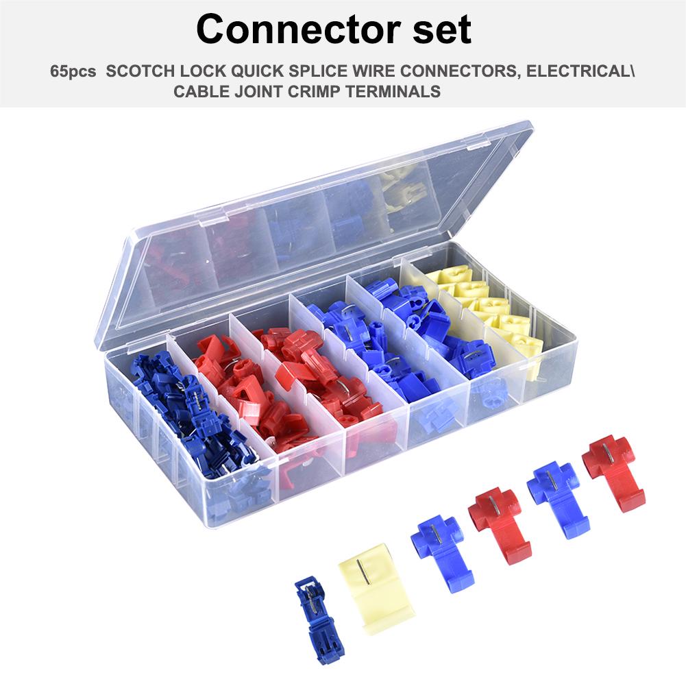 50 Red 22-18 Ga AWG Gauge 12 Volt Wire Taps Scotch Lock Connectors Terminals