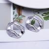 Irregular Geometry Metal Earrings for Women Vintage European Hollow Oval Drop Earrings Party Chunky Statement Jewelry