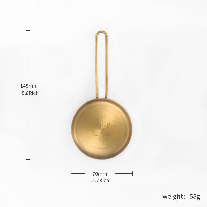 Titanium Plated Gold Stainless Steel Measuring Set
