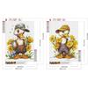 2pcs 5D DIY Full Round Drill Diamond Painting Duck In a Hat Kit Decor 30x40cm