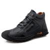 New Handmade Leather Casual Walking Hiking Shoes Men Design High Top Sneakers Comfortable Hot Sale Flat Designer Driving Shoes