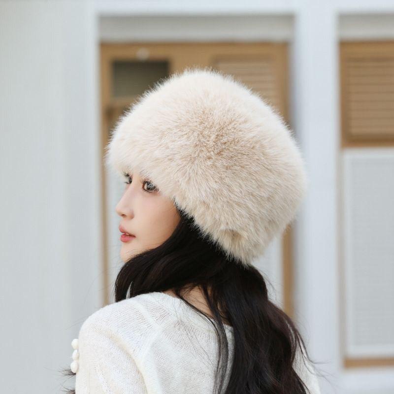 New Fox Fluff Thickened Warm Fairy Princess Hat Ear Hat Autumn and Winter Hat Female