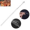 10pcs Stainless Steel Grill Skewers Kebab Skewers Flat Grill Kabob Skewers Long Skewers Meat Skewers