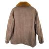ESTNATION Dark Brown Boa Color Suede Jacket Coat M BrownUsed