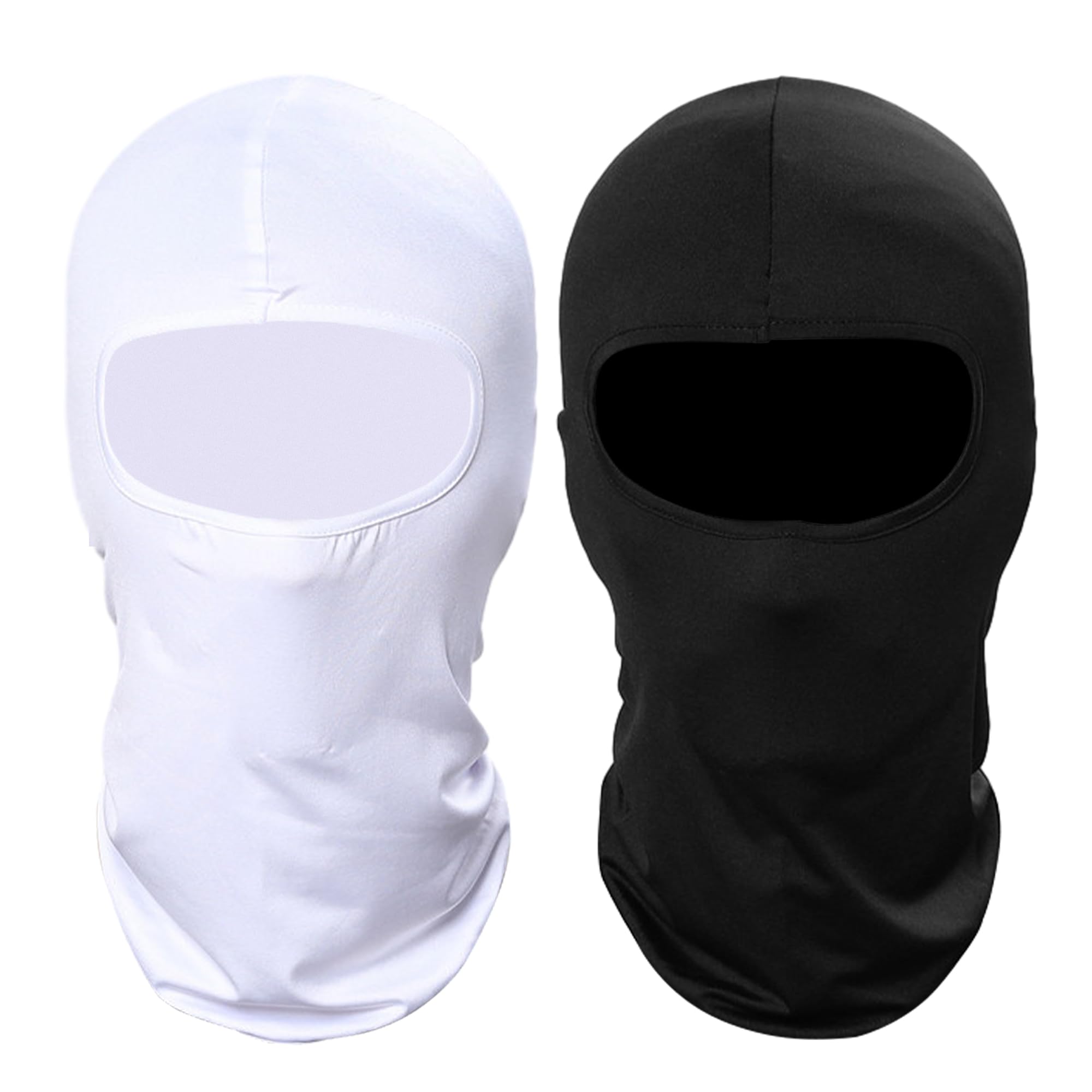 2er-Pack Sturmhauben-Masken für Herren und Damen, Skimaske, UV-Schutz, winddichter Schal für Motorrad- und Snowboardfahren black