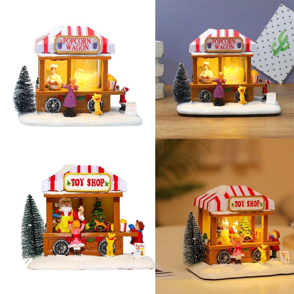 

Попкорн Вагон Музыкальная Деревенская Сцена Декор Смола Рождественское Окно Подвеска Рождественские Украшения