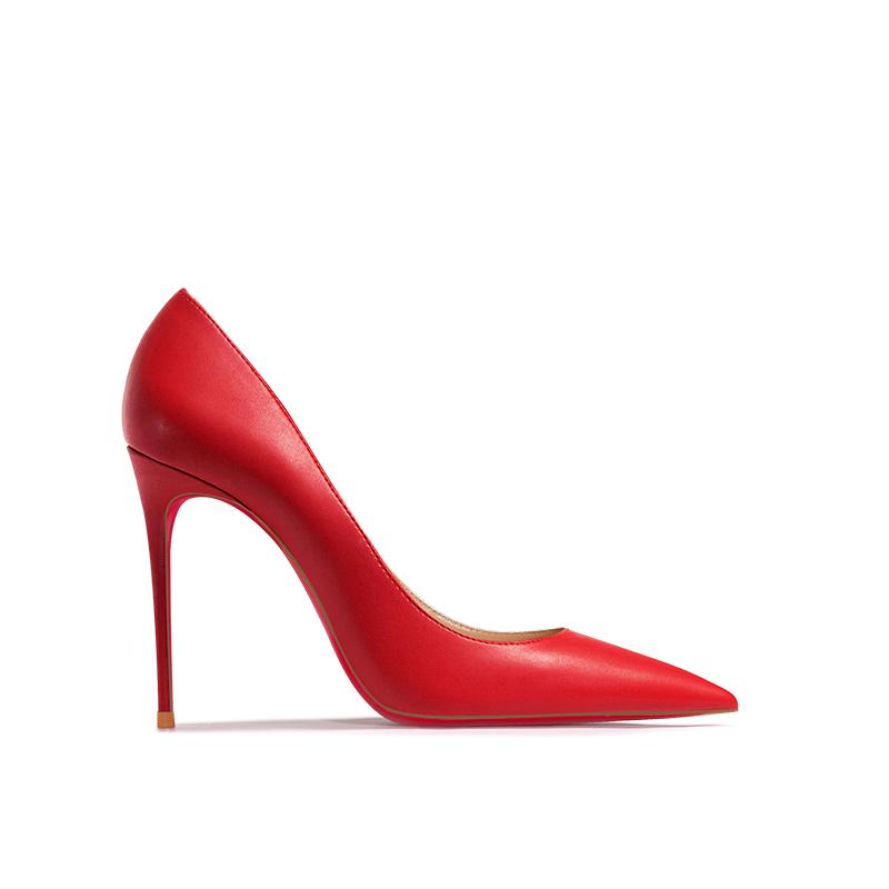 Fashion New pointed shallow mouth high heels with thin heels, matte fashion white commuting single shoes, soft sole size