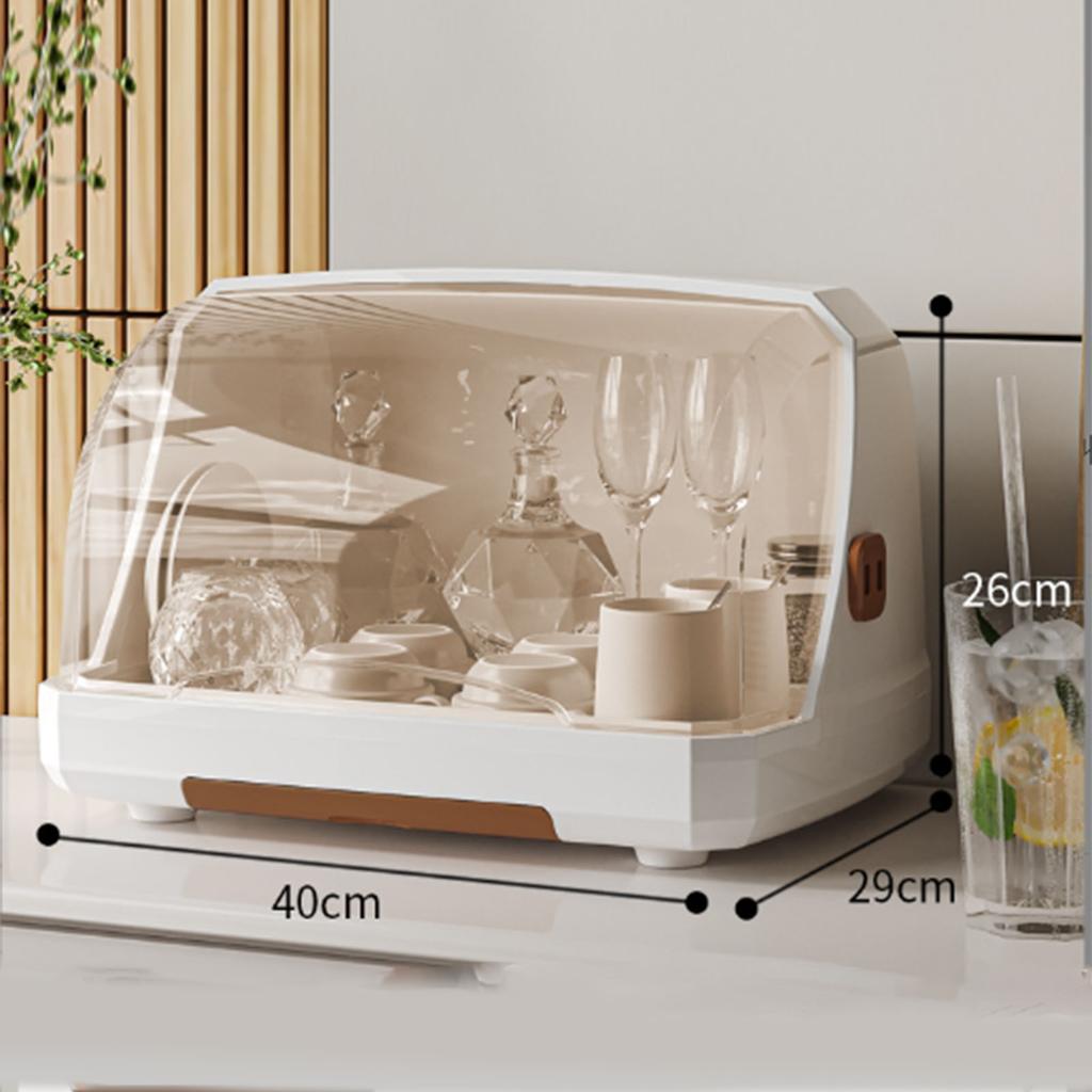 Desktop Cup Storage Rack Dustproof Countertop Multipurpope Drying Rack with Lid for Glass Tea Cup