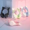 VAORLO Cute Wired Headphone 3.5mm Game Headset Noise Cancel Glowing Earphone With Microphone For Gaming High Quality