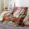 1Pc Eiffel Tower Art Print Flannel Blanket, High quality Comfortable for All Seasons, Home Decor, Warmth and Comfort, Perfect for Gifts