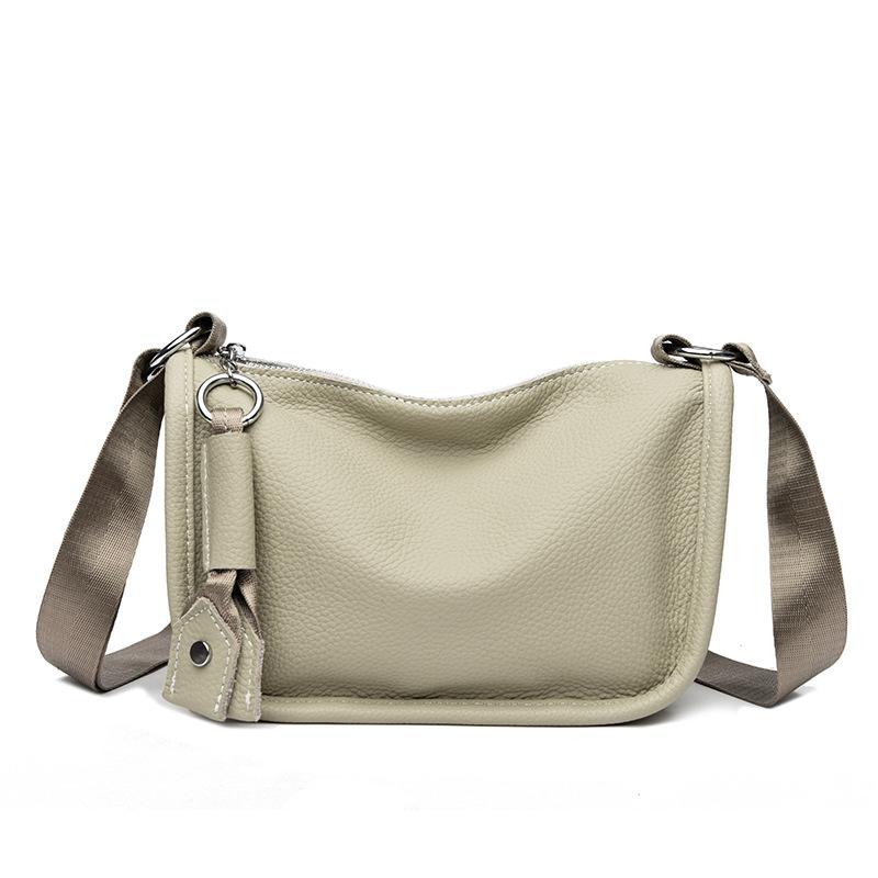 Women's bag new lychee pattern fashion soft leather bag shoulder messenger bag casual large capacity