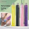 Nail Art Design Tip Painting Carving Dotting Pen Stainless Steel Bristles Starry Sky Handle Nail Art Dotting Tools