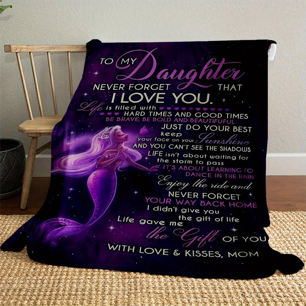 1pc Daughter Love Blanket for Sofa Bed Soft and Light Bedding Ideal for Picnics, Ultra-Soft All-Season Throw for Outdoor Travel - Christmas-c0803024