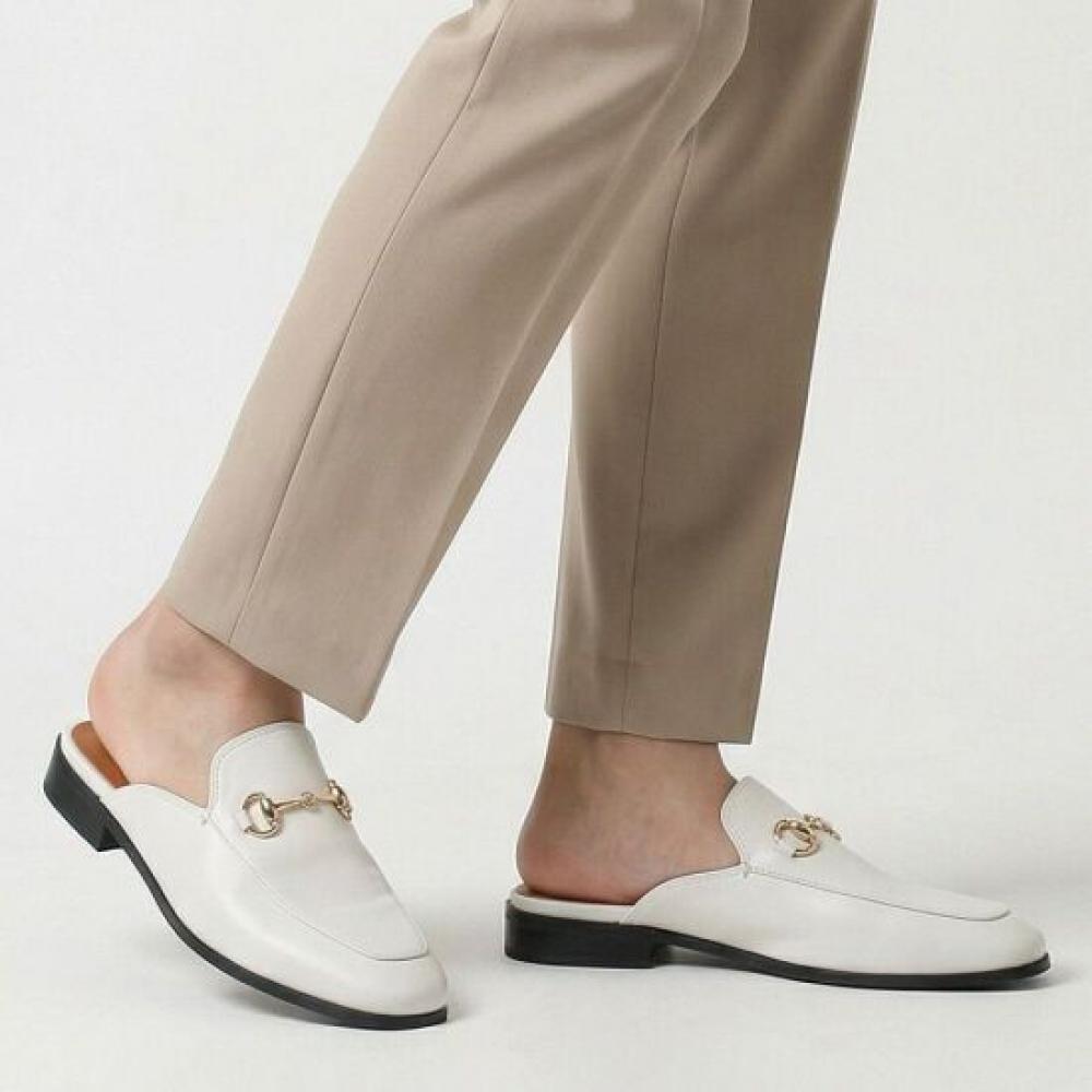 Melting Brown Men S Bloper With Gold Decoration Office SlipperS