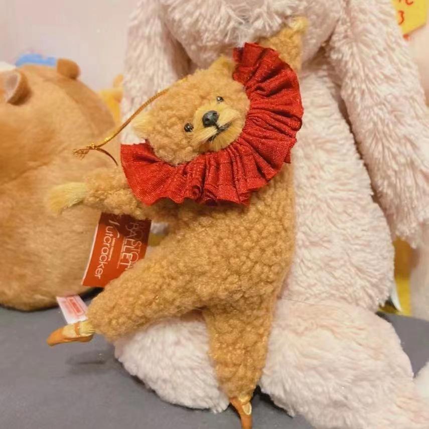 New Cartoon Kawaii Dancing Bear Plush Doll Room Bedside Pendant Creative Ins Ballet Bear Plush Car Pendant Kids Birthday Gift