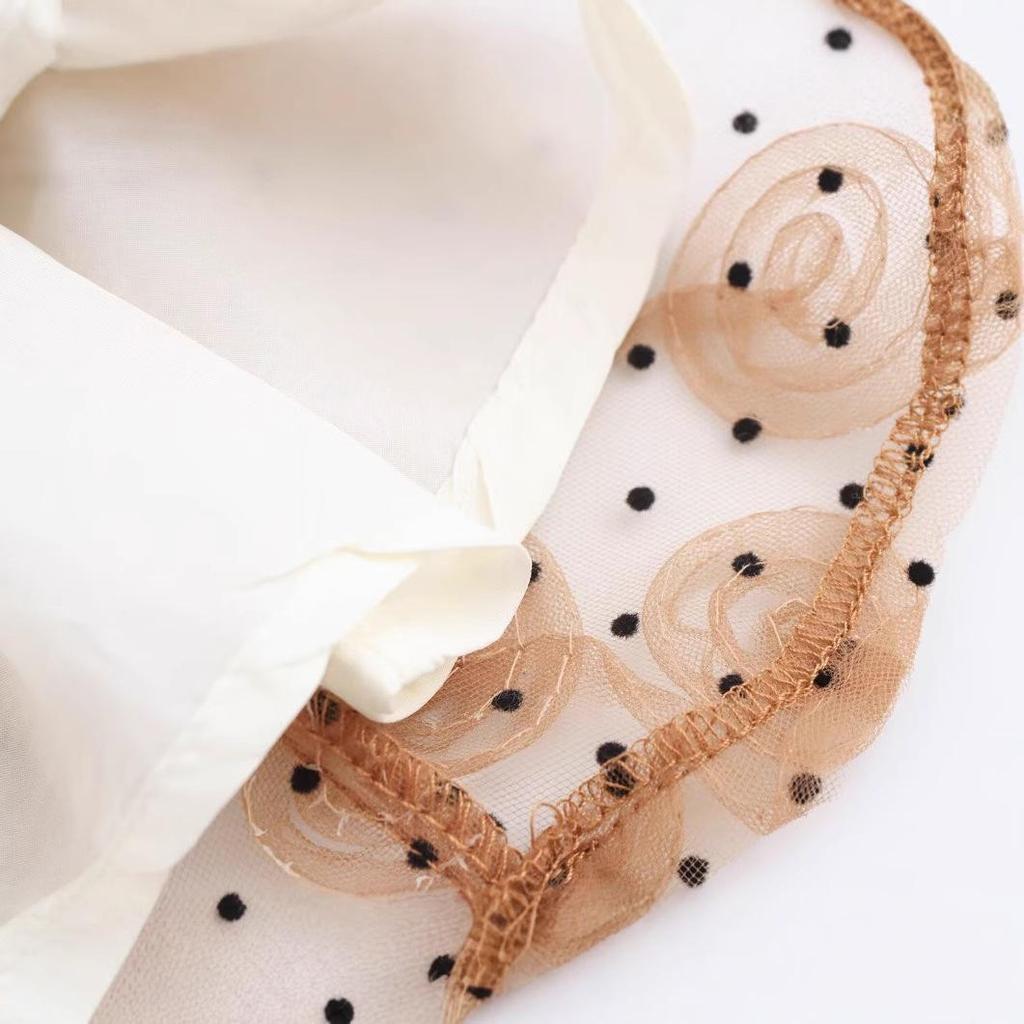 2025 Spring Women's European & American French Retro Puff Sleeve Dress