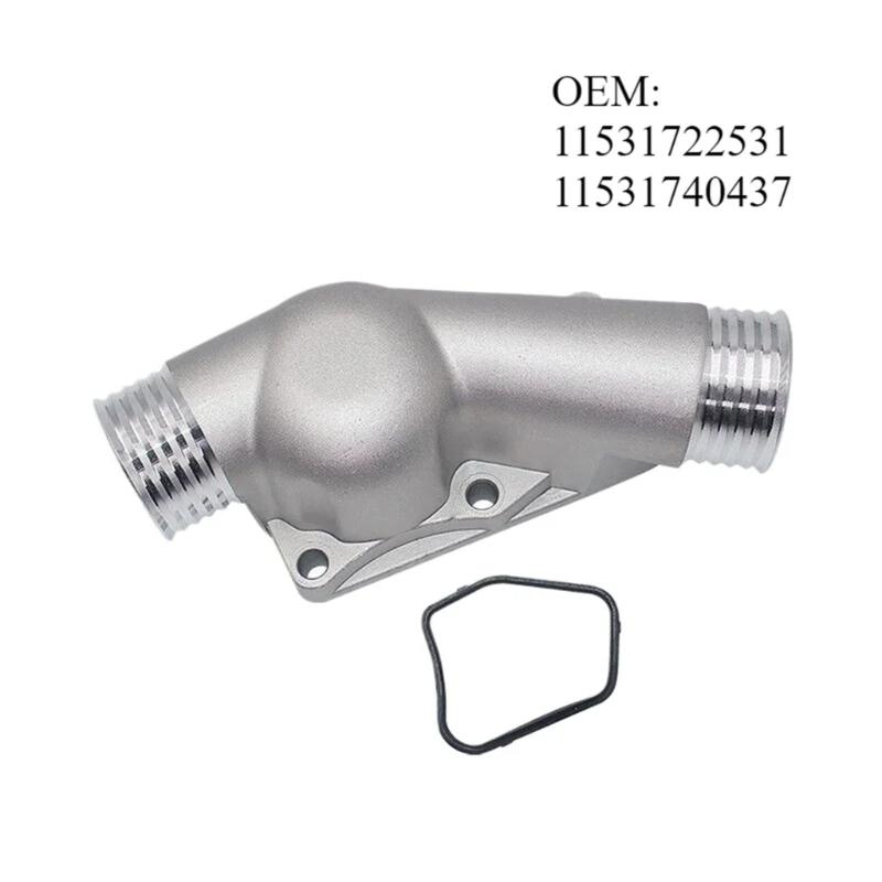 Aluminum Thermostat Housing Cover 11531722531 11531740437 055004N for E34 E36 323i Thermostat Cover with Gasket