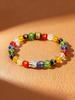 Colorful Crystal Six Syllable Mantra Beads Bracelet Natural Stone Prajna Paramita Heart Sutra Retro Buddha Head Energy Jewelry