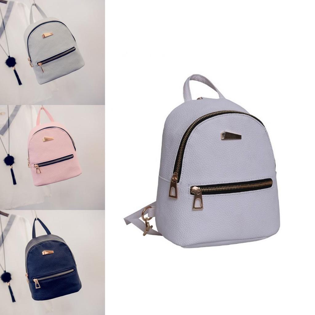 Stylish Women's Mini Backpack Pu Leather Shoulder Bag For School And Travel Use