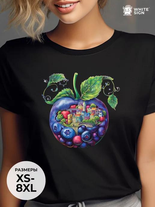 Oversized summer T-shirt with Blueberry City print XL