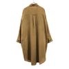 AMERI UNDRESSED Long Sleeve Wool Blend Long Shirt Dress F Brown Women Used