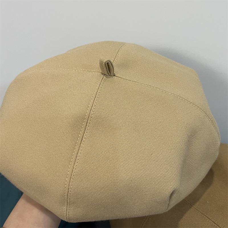 Autumn and Winter Solid Color Beret Female British Retro Bud Hat Fashion Versatile Pumpkin Hat Painter Hat