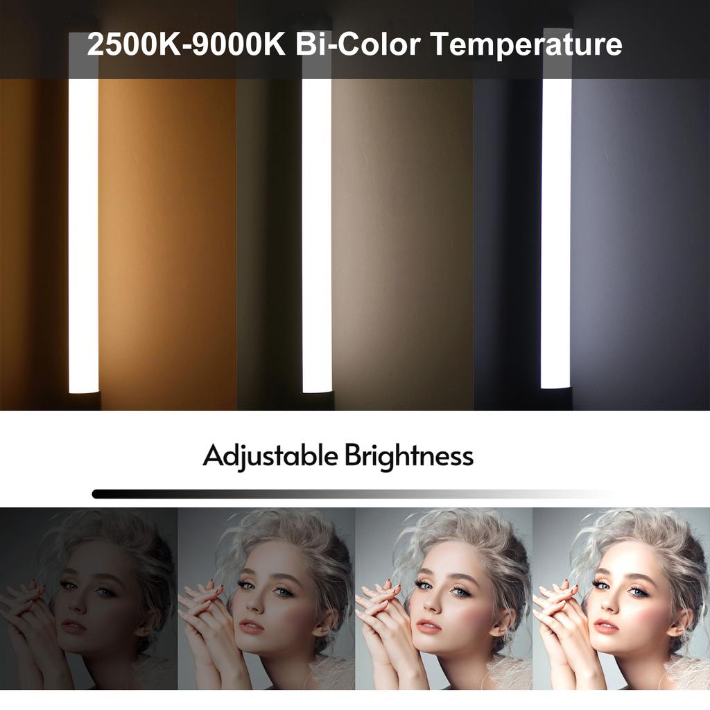 Andoer W150RGB Hand-RGB-Lichtröhre, LED-Videolichtstab, 2500 K-9000 K, dimmbar, 20 Beleuchtungsszenen