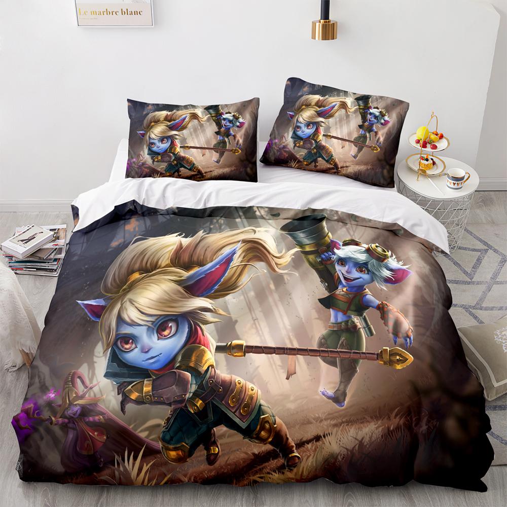 3D Print League Of Heroes Bedding Set Single Twin Full Queen King Size Game Anime Bed Set Aldult Kid Bedroom Duvet Cover Sets