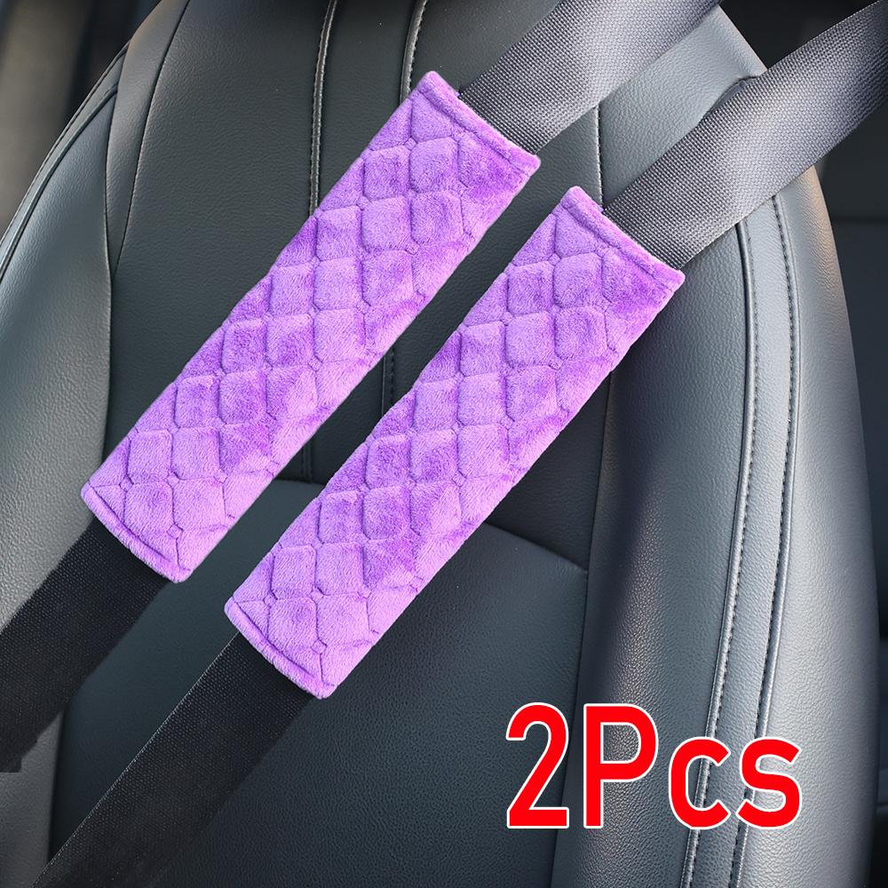 New Car Short Plush Seat Belt Shoulder Pad Cover Adjustable Soft Locator Warm Travel Bag Shoulder Pad Universal Cars Accessories
