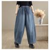 DIMANAF 2025 Autumn Winter Plus Size Jeans Thicken New Women Vintage Cotton Denim Long Pants Flocking