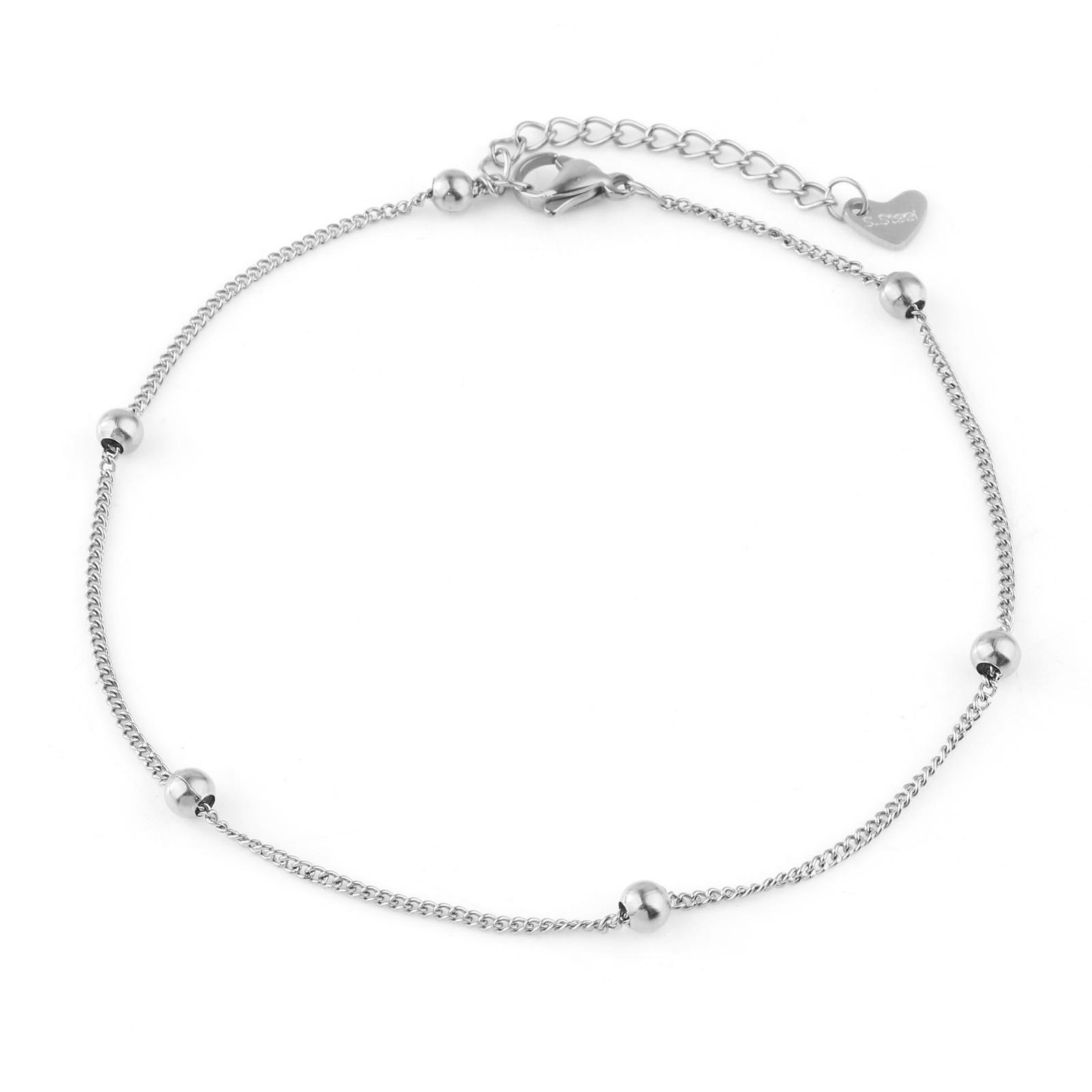 

DoreenBeads 304 Stainless Steel Link Cable Chain Anklet Gold Color For Women Foot Leg Chain Ankle Bracelets Jewelry 23.5cm long
