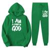 Trend Plus Size Fleece Sweater Sweatpants Set New Hooded Drawstring Printed Alphabet Sweater
