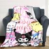 Customizable Sanrio1 Throw Blanket – Personalized Name, All-Season Cozy Snug Blanket, Machine Washable, Personalized Blanket