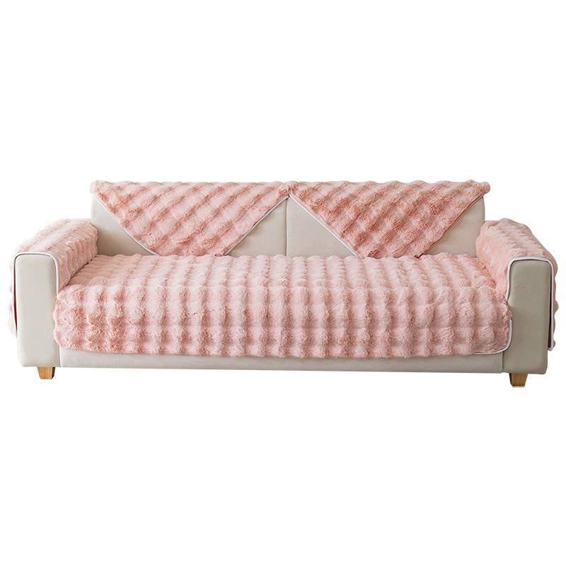 

Soft Plush Sofa Cushion Winter Thickened Leather Non Slip Universal Sofa Cover All InJUEusive Cozy Home Decor 70*70