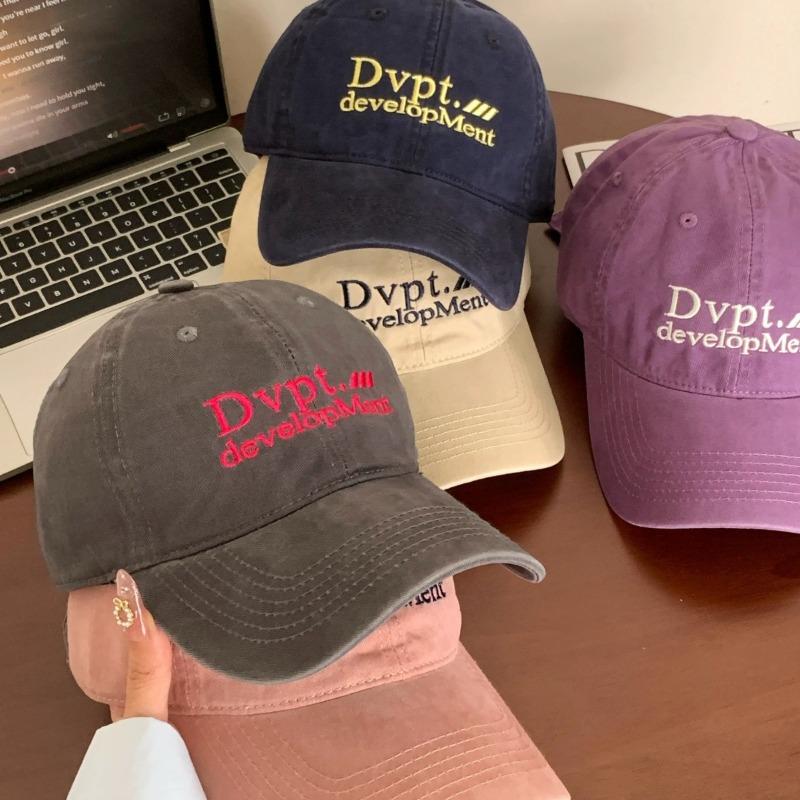 25 Early Autumn New Street Tide Brand Letter Baseball Cap Embroidery Female Big Head Circumference Showing Face Small Cap Tide