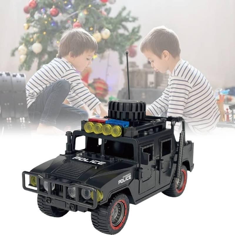Detailed Abs Plastic Small Particle Building Blocks For Children Special Police Humvee Toy Set