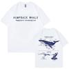 Meerestiere Buckelwal Anatomie Grafik T-Shirt Unisex Damen Lässig Übergroß Rundhals T-Shirts Unisex Vintage Baumwoll-T-Shirts