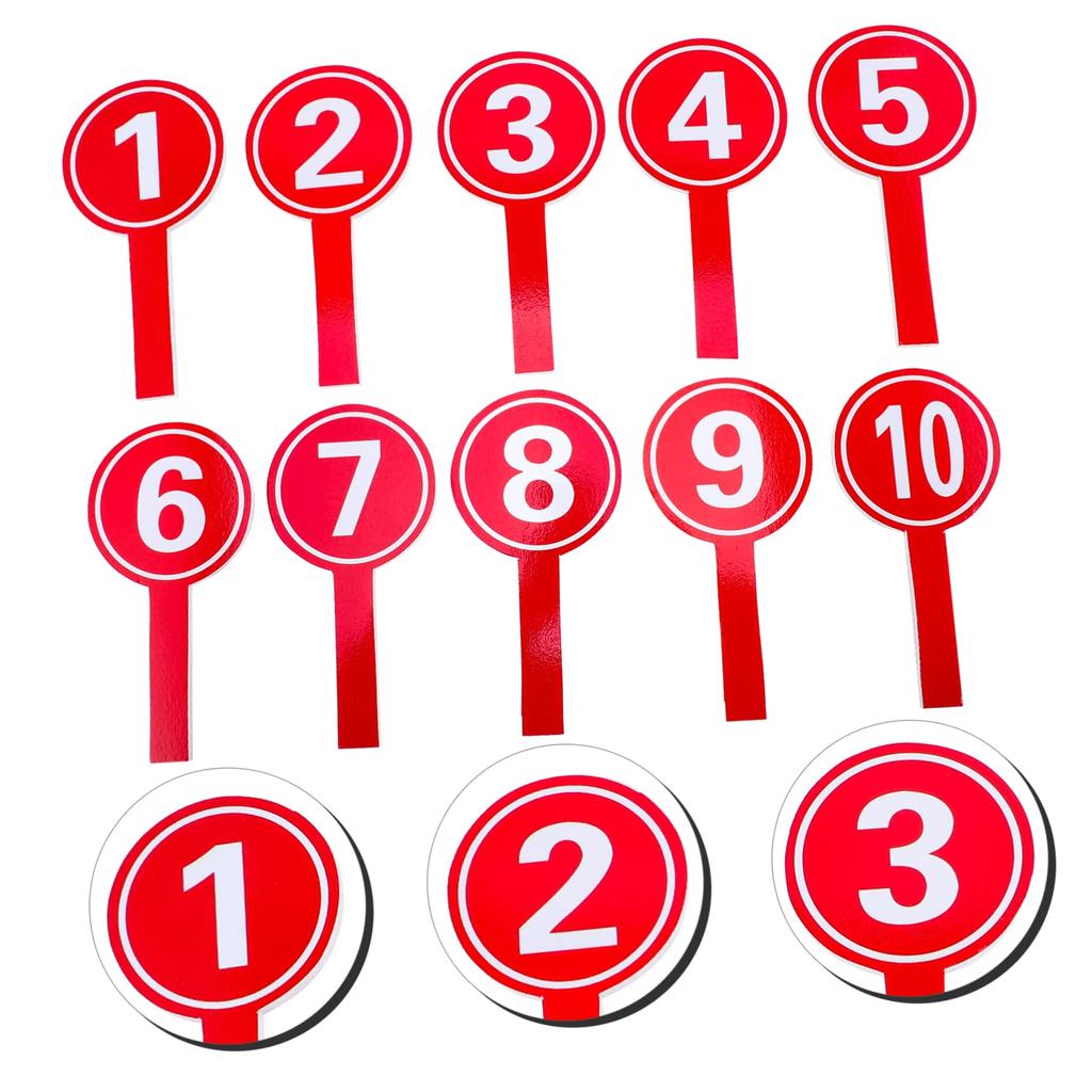 TEHAUX 10-Piece A-Piece Number Plate Score Holder, Large, Practical Handheld Paddle Game, Small Whiteboard Score Reporter Paddle, Small Whiteboard