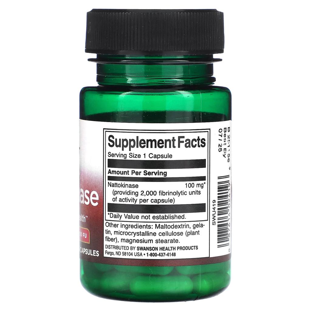 Nattokinase, 100Mg, 30 Capsules