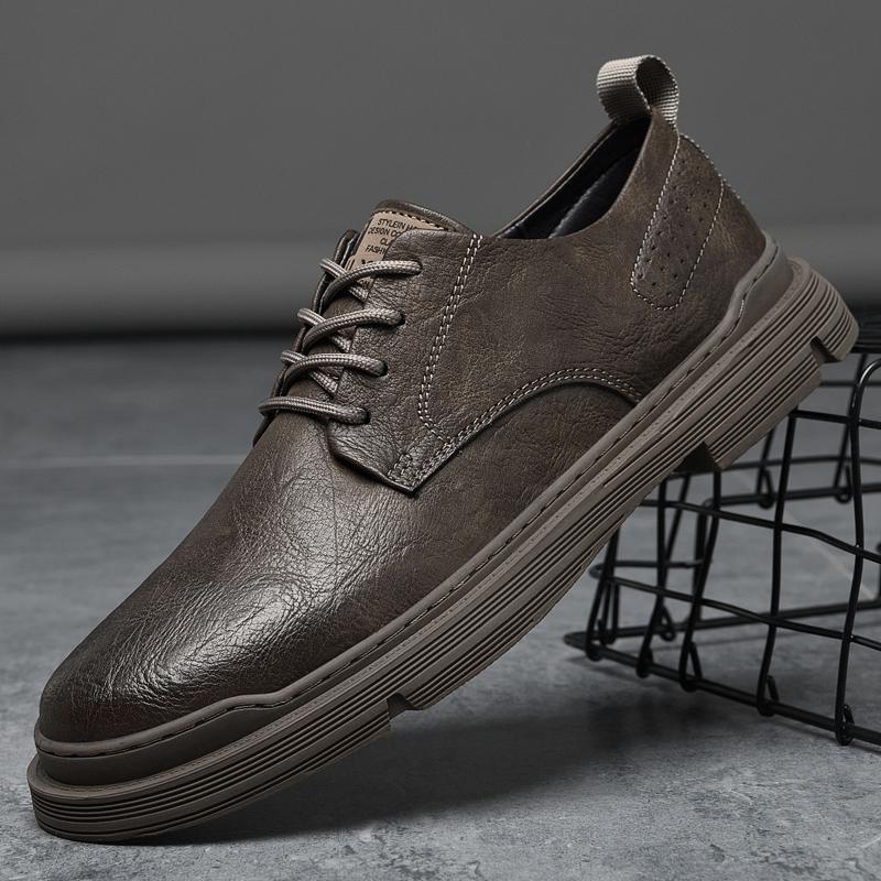 Pánské boty z pravé kůže Pohodlné neformální mokasíny Pánské ploché boty