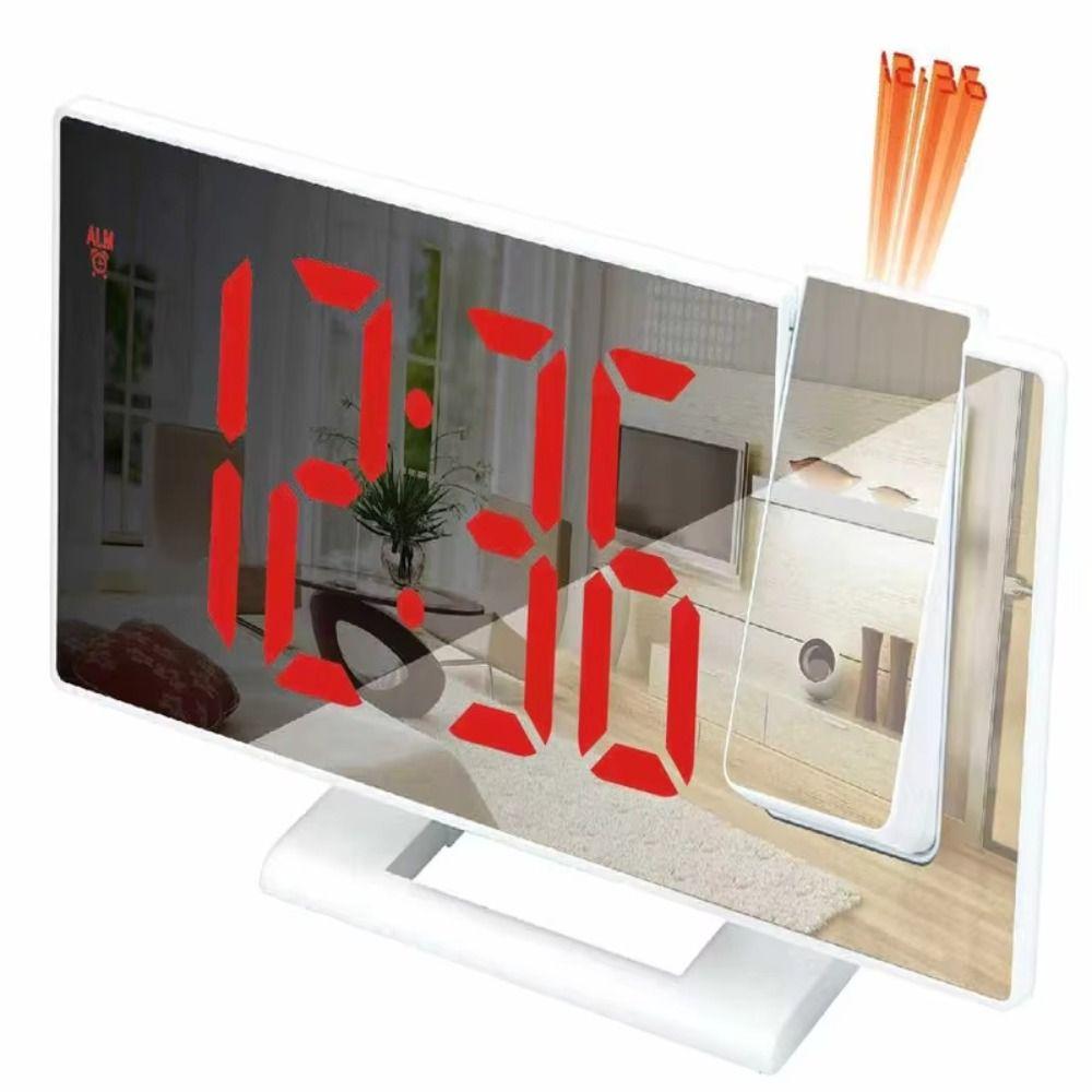 Temperature Display Projection Alarm Clock Backlight LED Alarm Clock  Wall Mount