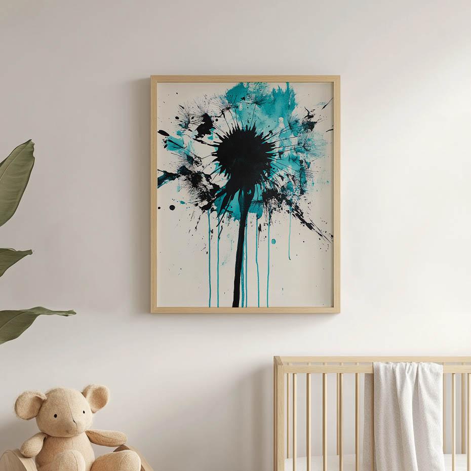 Plakat Dmuchawiec W Ruchu Plakat Dmuchawiec W Ruchu, 70X100 Cm, Rama Drewniana Jasny Dąb, Papier Matowy 230 Gsm