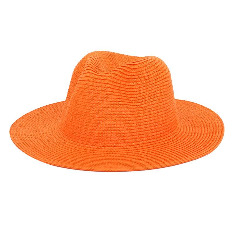 25 Colors Outdoor Sun Protection Women Beach Cowboy Hat Spring Summer Shade Solid Color Men Straw Hat Jazz Cap