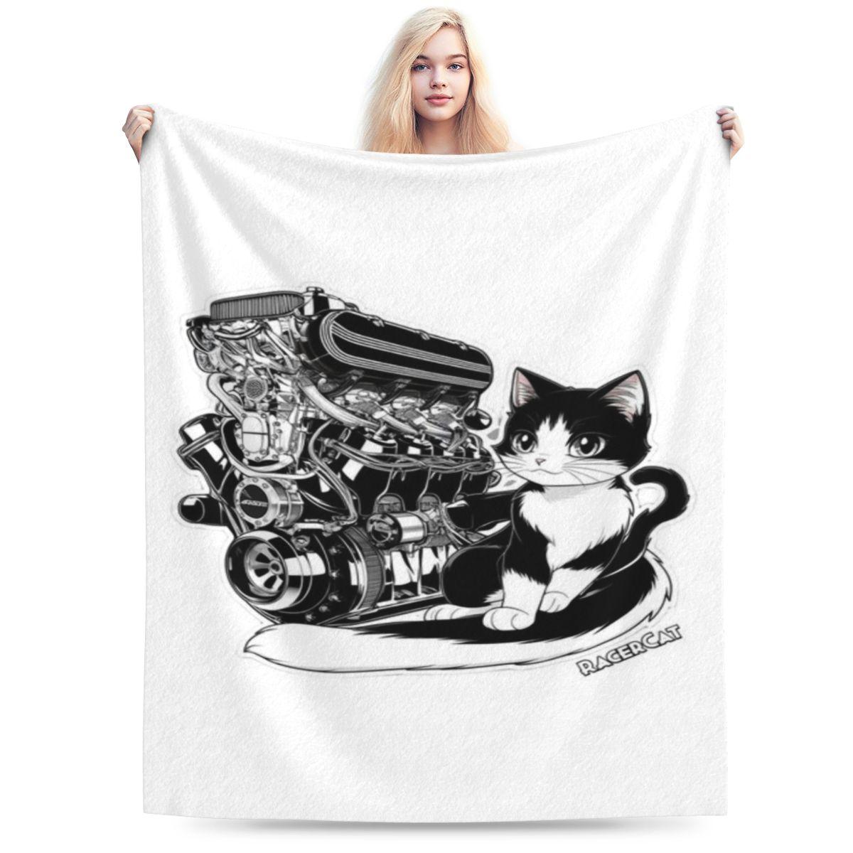 PistonPurr Cat Personalized Warm Party An UltraSoft Micro Fleece Blanket 75x100cm