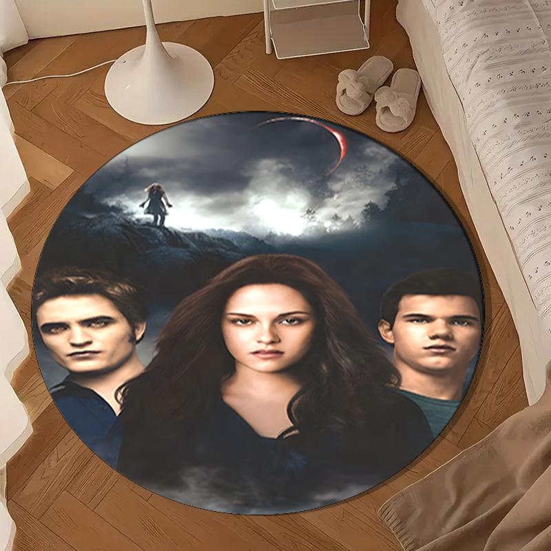 vampire Saga Romance Round Rug for Livingroom,Bedroom, Palyroom, Chair Rug, Area rug, Circle Carpet, Large Size Fan Christmas gift
