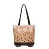 Cartoon Bubble Cute Tea Plush Backpack Curved Shoulder Straps Storage Portable