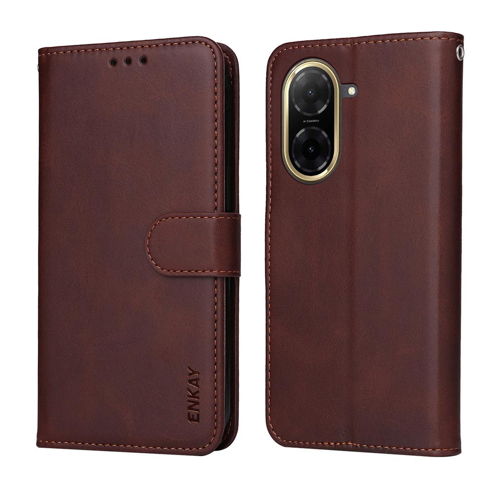 For Xiaomi Redmi A5 4G (171.7*77.8*8.3mm) PU Leather Wallet Case ENKAY HAT PRINCE Phone Stand Cover with Tempered Glass